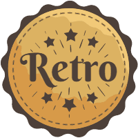 Badge collection with vintage style 1 design template for print-on-demand