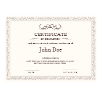 Diploma with classic frame design template for print-on-demand