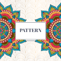 Mandala background design template for print-on-demand