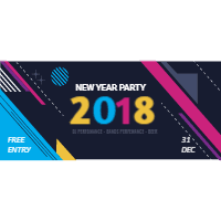Abstract shapes banners 1 — front side, editable banner design template for print-on-demand