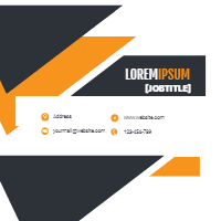 Corporate card in modern style — front side, editable business card design template for print-on-demand