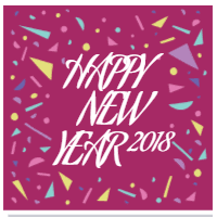 Set of colourful square new year greeting cards 1 — front side, editable new year card design template for print-on-demand