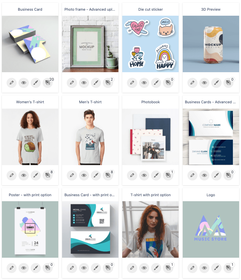 Configuring Print Product Options, Variants and Print Areas